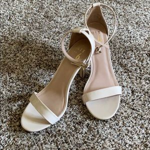 Strappy nude heels